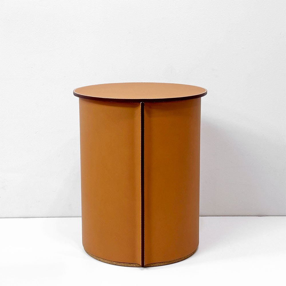 エルメス HERMES エクイパージュ・ドゥ・エルメス コルク・スツール Equipages d'Hermes cork stool  PM model スモールサイズ  レザー スツール 本革 コルクフレーム 未使用保管品 元箱付 ●