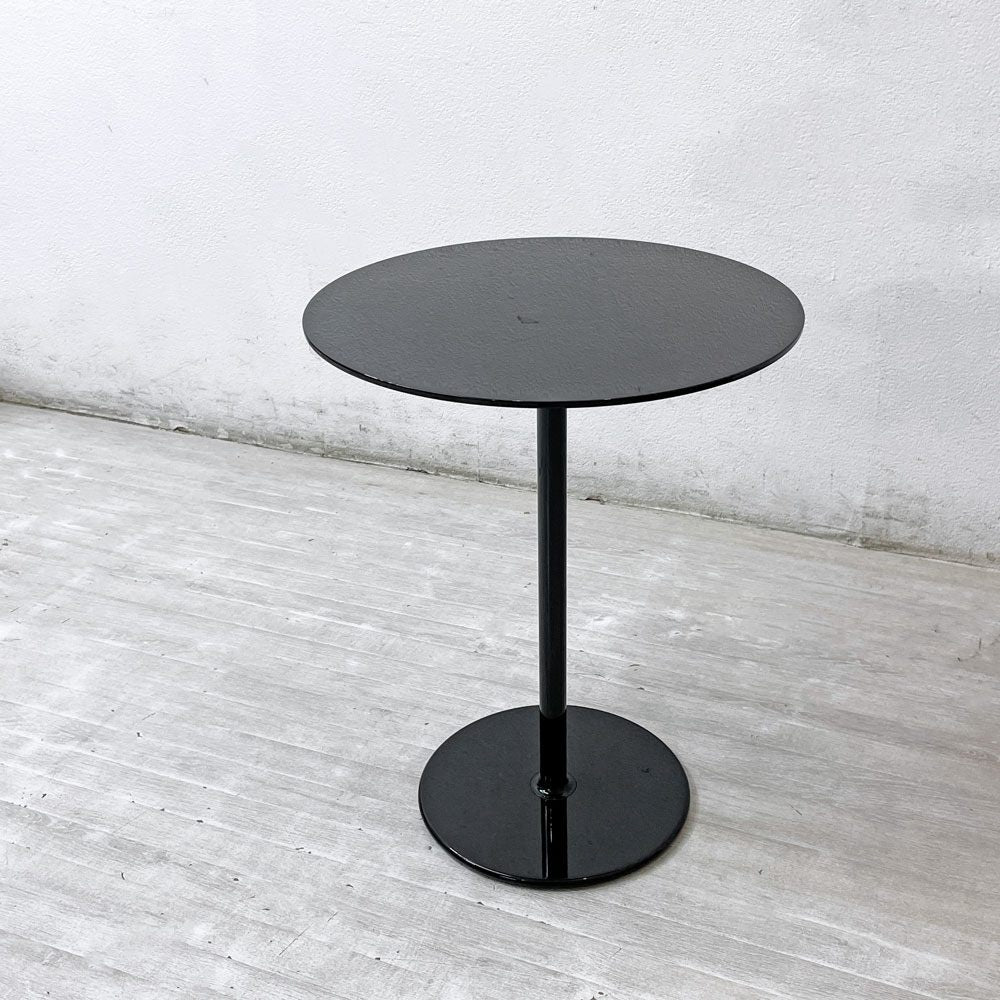 アルフレックス arflex リッツ LITS サイドテーブル コーヒーテーブル Φ45cm グロッシービターブラック 廃番 参考定価￥108,900- ●