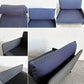 カッシーナイクスシー Cassina ixc. カレス CARESS 1シーターソファ 1人掛け ファブリック グレー×ネイビー モールドウレタン キャスター付 参考価格28万円 廃番 B 〓