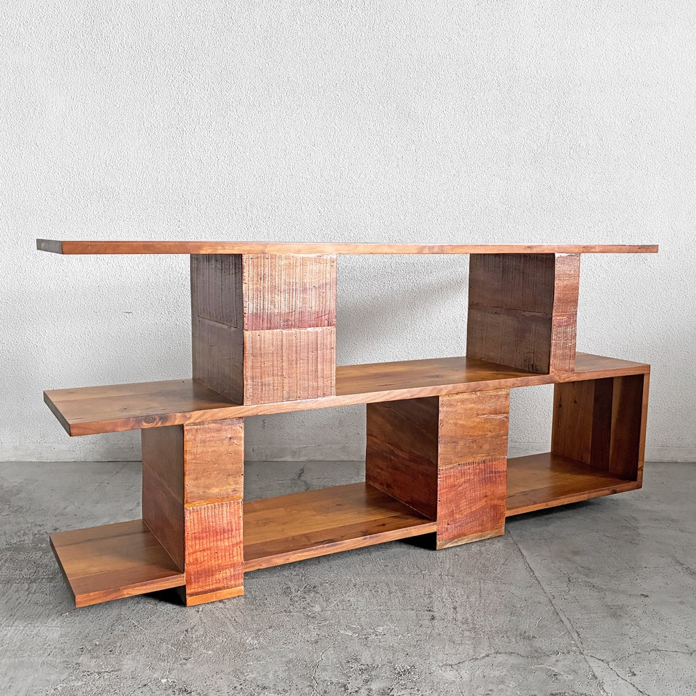ビーナ bina ジンジャー GINGER コンソール テーブル CONSOLE TABLE 古材×ウォールナット無垢材 オープンシェルフ 間仕切り 廃番 〓