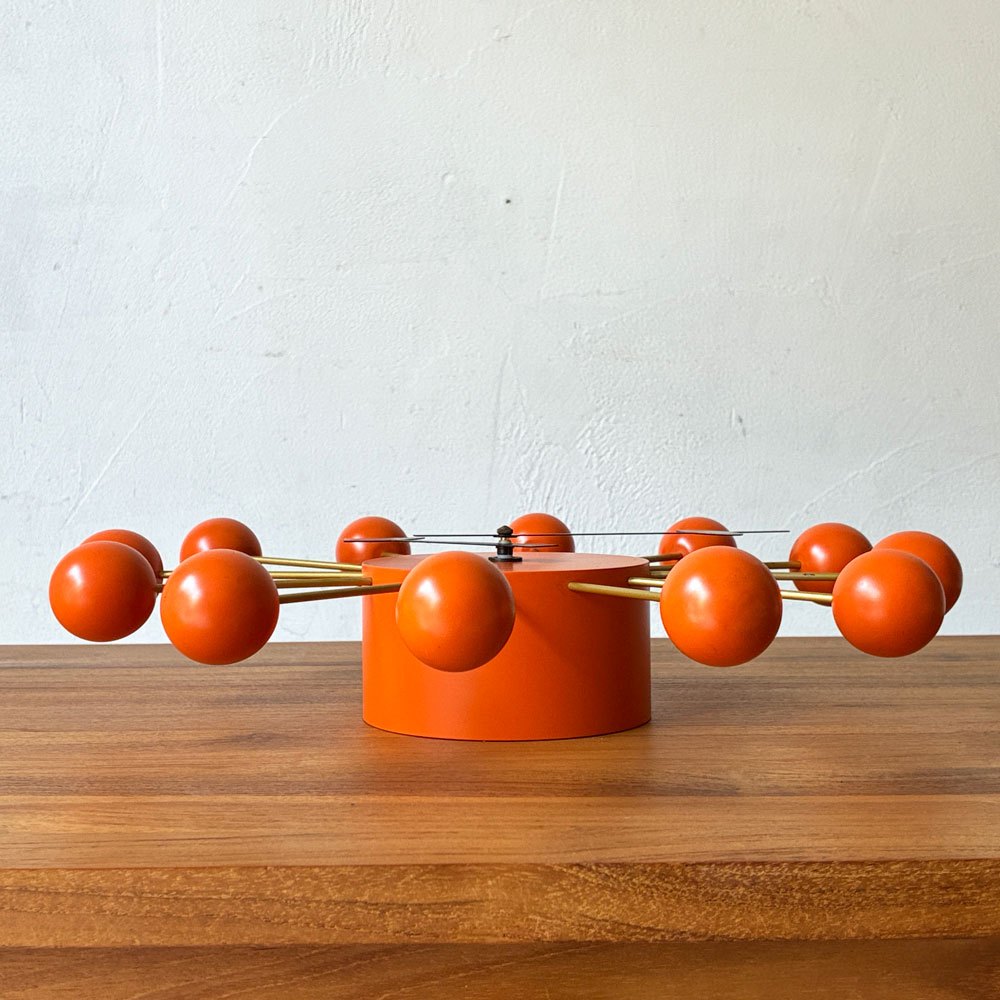 ヴィトラ Vitra ジョージネルソン George Nelson ボールクロック オレンジ ネルソンクロック ウォールクロック ミッドセンチュリー 動作確認済み 正規品 ★