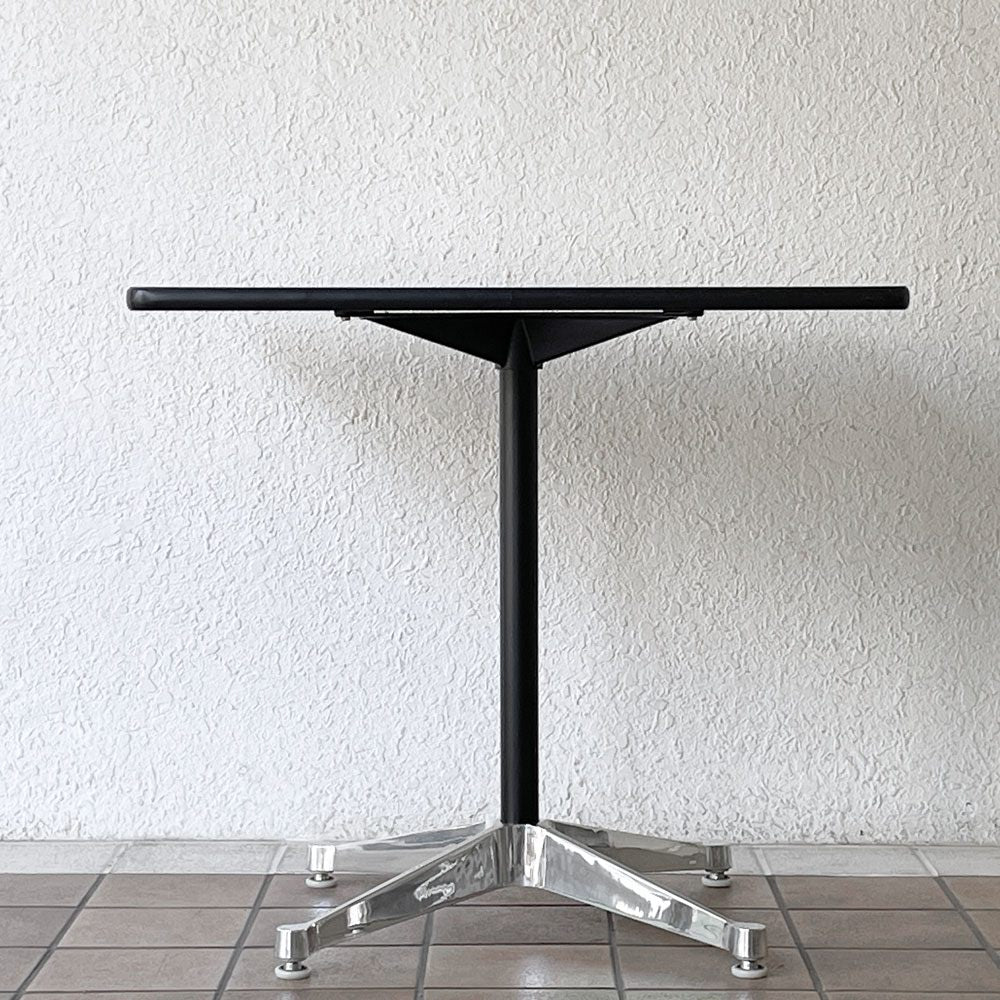 ハーマンミラー Herman Miller コントラクトベース ダイニングテーブル スクエア 幅76cm イームズ ミッドセンチュリー ◇