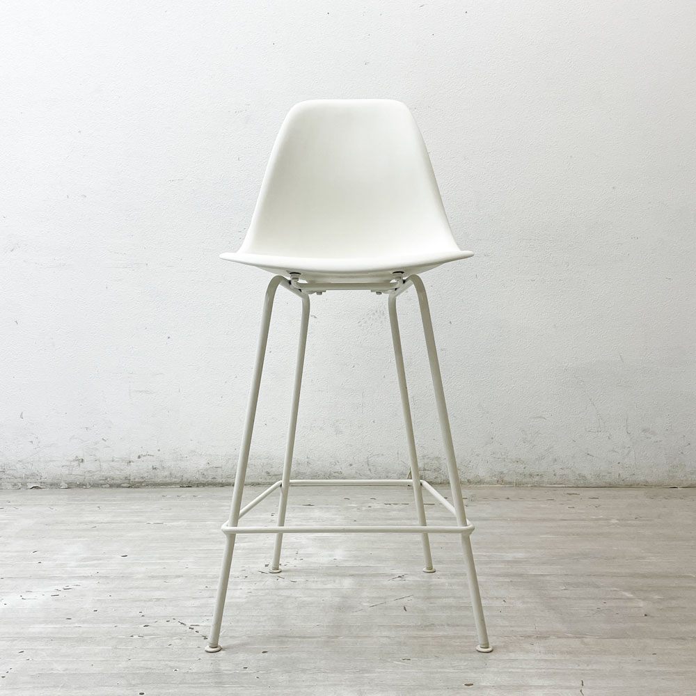ハーマンミラー Herman Miller イームズプラスチックシェルスツール カウンターハイトスツール ポリプロピレン製 ホワイト ミッドセンチュリー ●