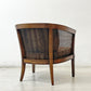 ドレクセルヘリテイジ DREXEL HERITAGE トライユン TRIUNE アップホルスタリーチェア UPHOLSTERY CHAIR ラタン張り USビンテージ A ●