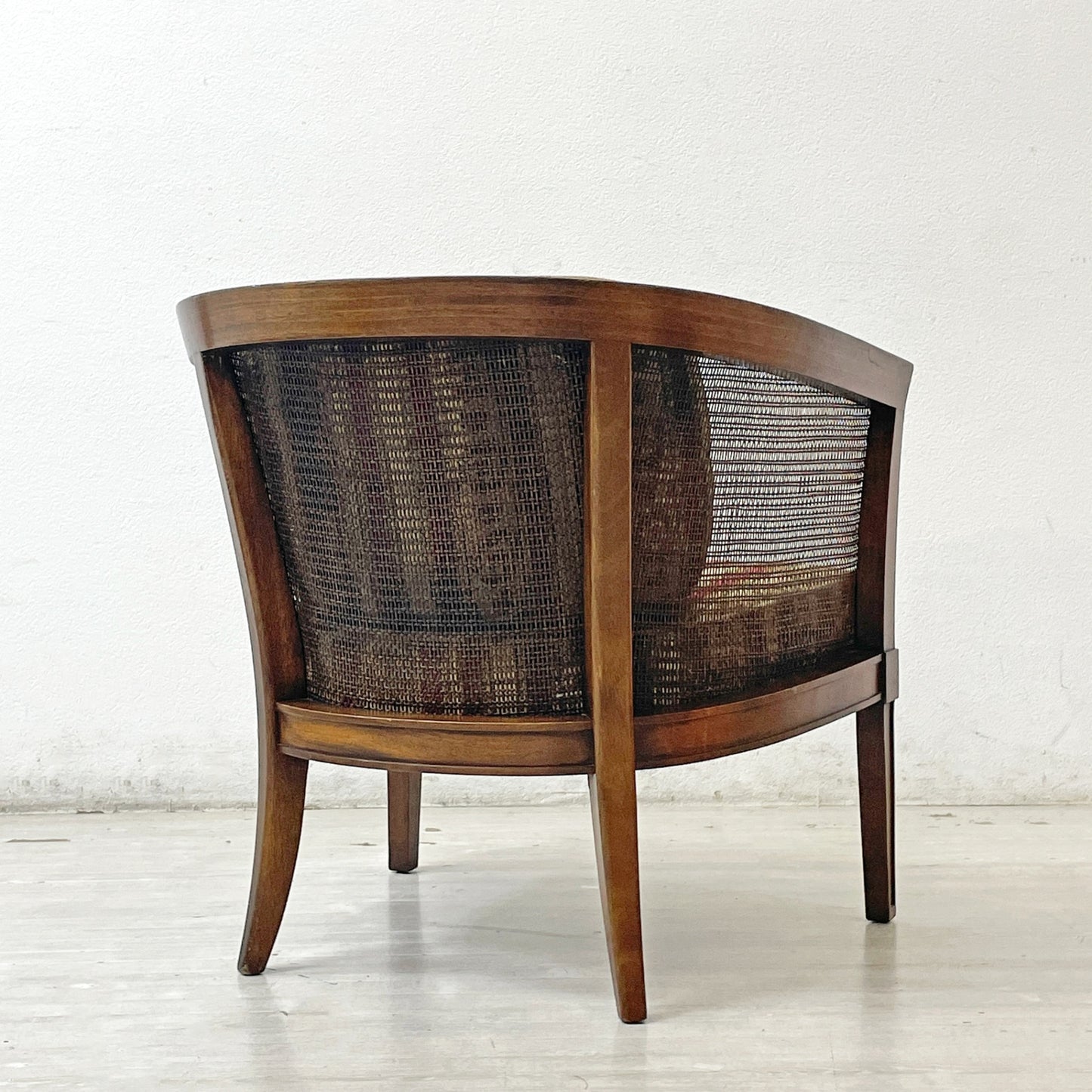 ドレクセルヘリテイジ DREXEL HERITAGE トライユン TRIUNE アップホルスタリーチェア UPHOLSTERY CHAIR ラタン張り USビンテージ A ●