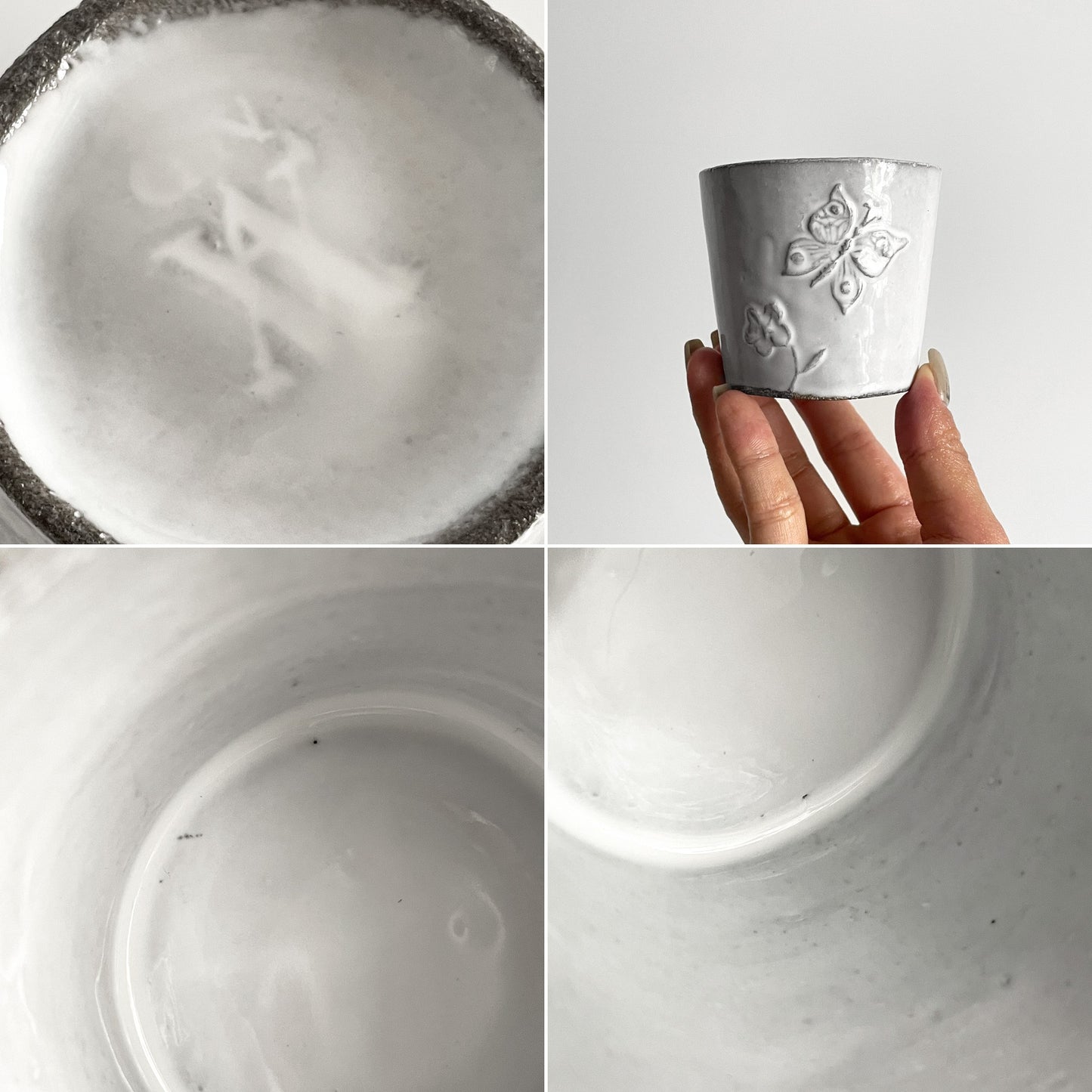 アスティエ・ド・ヴィラット Astier de Villatte フルール Fleurs カップ タンブラー 蝶 スズラン 陶器 フランス B ■