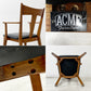 アクメファニチャー ACME Furniture カーディフ アームチェア CARDIFF ARM CHAIR ダイニングチェア アッシュ材 ビニールレザーシート ブラック A ●