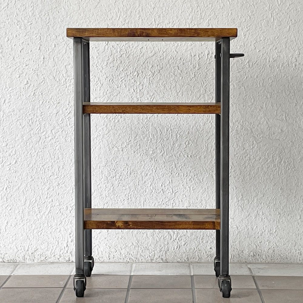 アクメファニチャー ACME Furniture グランビュー GRANDVIEW ワゴン 3段 ハックベリー×アイアン キャスター付 インダストリアルデザイン 定価￥44,000- 廃番 ◇