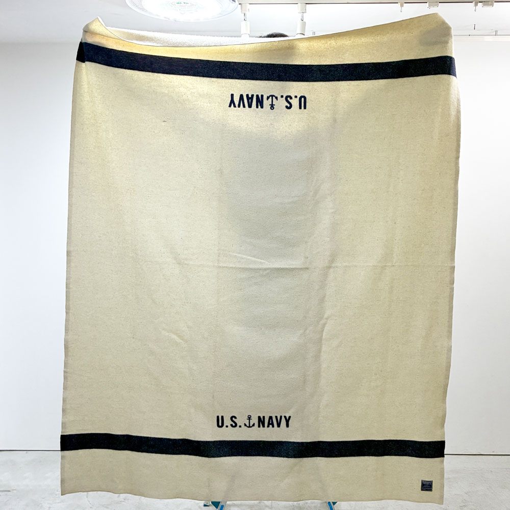 ファリバルト ミル FARIBAULT WOOLEN MILL U.S.NAVY ウールブランケット W約212.5×D165cm アメリカ ●