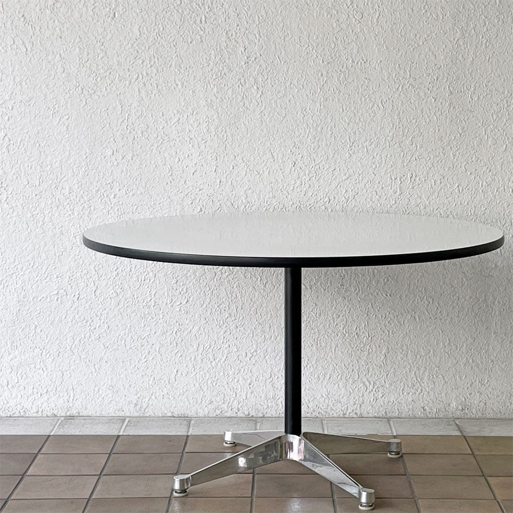 ハーマンミラー Herman Miller コントラクトテーブル ラウンドテーブル W106.5×H64cm イームズ ビンテージ ◇