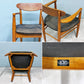 アクメファニチャー ACME Furniture トラッセル アームチェア TRESTLES ARM CHAIR ダイニングチェア ウォールナット ファブリックシート USビンテージスタイル 現状品 A ◎