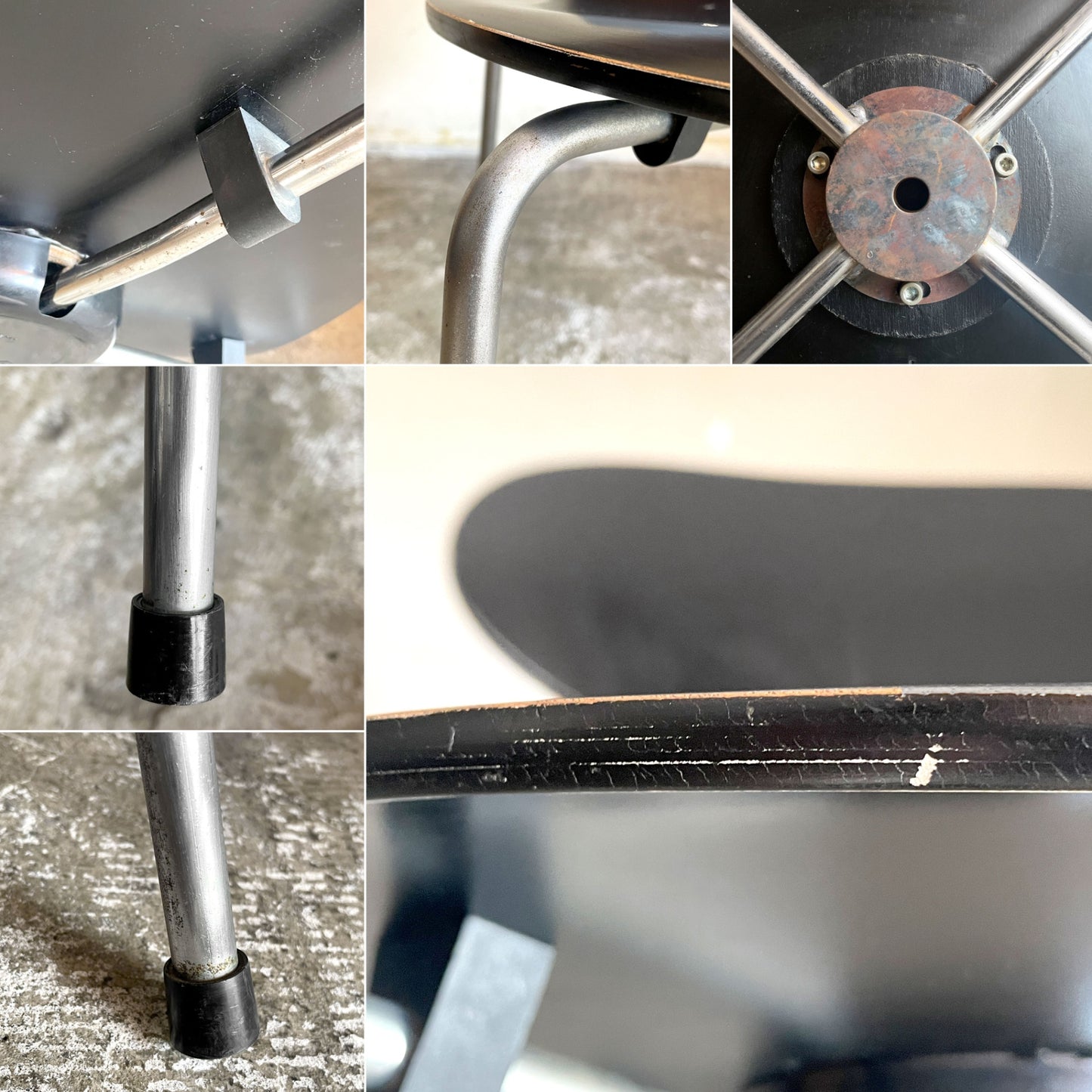 フリッツハンセン Fritz Hansen アントチェア アリンコチェア ブラックラッカー プライウッド 4本脚 アルネ・ヤコブセン Arne Jacobsen デンマーク 北欧 ビンテージ ■