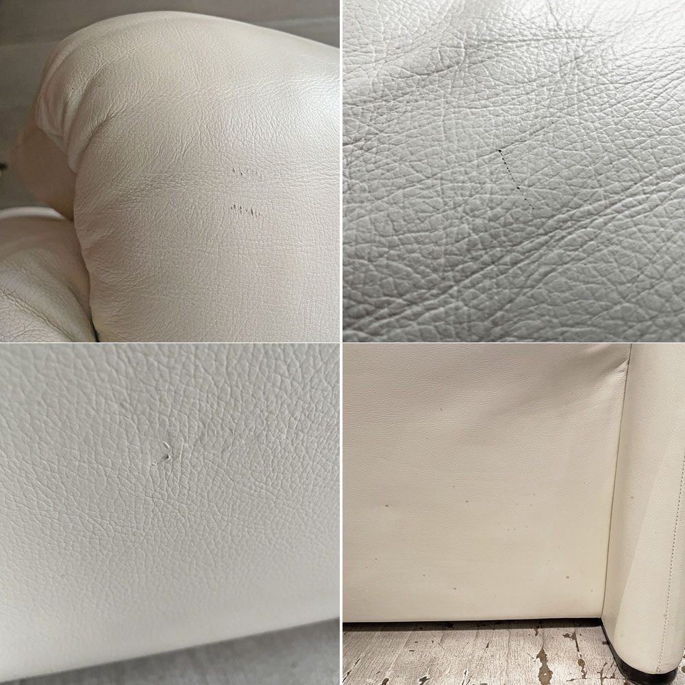 カッシーナ Cassina 675-2P マラルンガ MARALUNGA 2Pソファ  2人掛け レザー 本革 ホワイト ヴィコ・マジストレッティ ♪