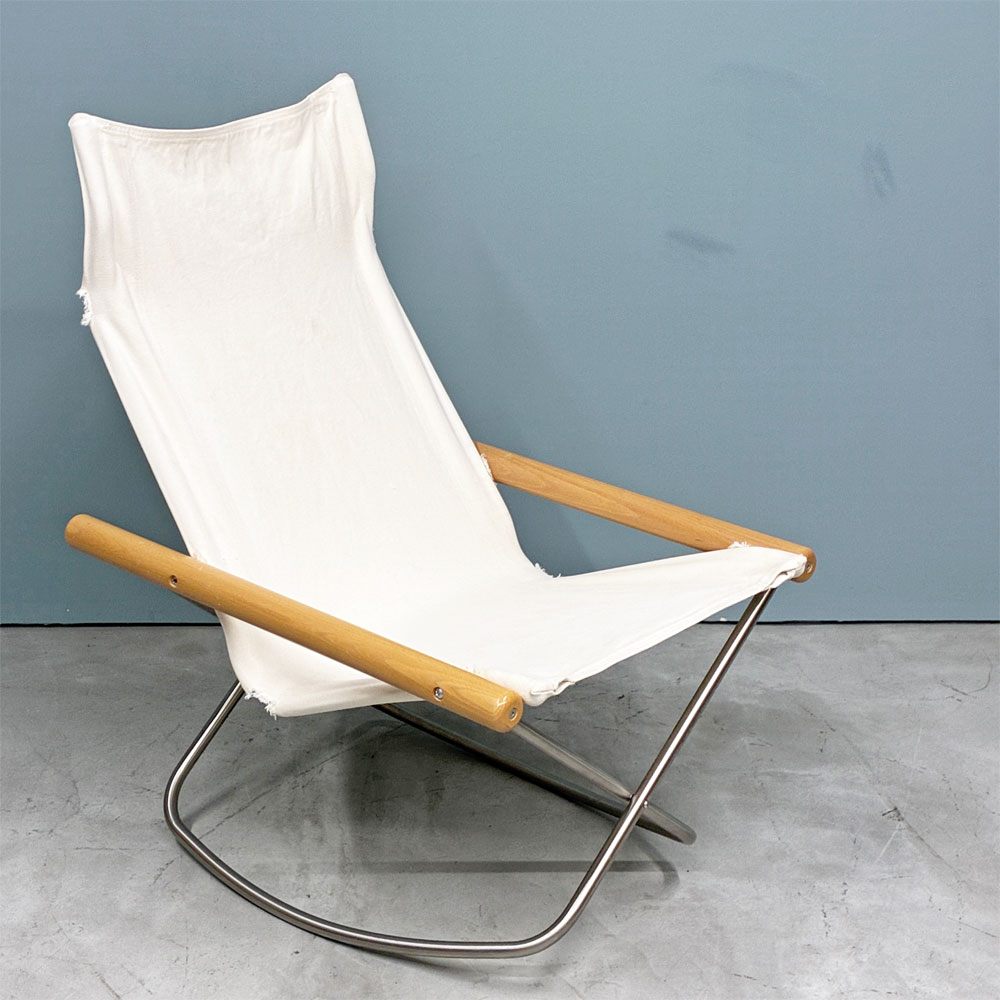 藤栄 FUJIEI ニーチェア エックス Ny chair X rocking フォールディングチェア ロッキング ナチュラル 新居猛 MoMA ◎
