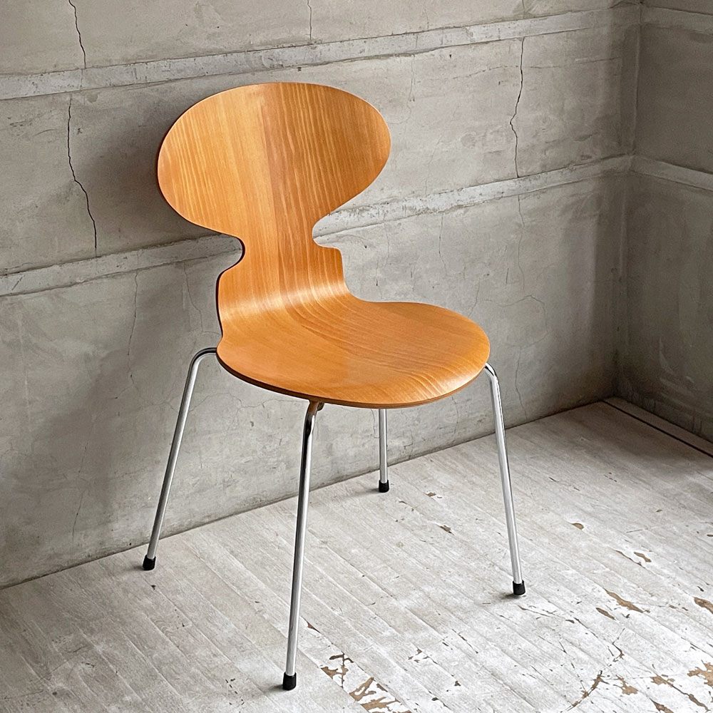 フリッツハンセン Fritz Hansen 3101 アントチェア 4本脚 ナチュラルビーチ材 ラッカー仕上げ アルネ・ヤコブセン 北欧家具 E ♪