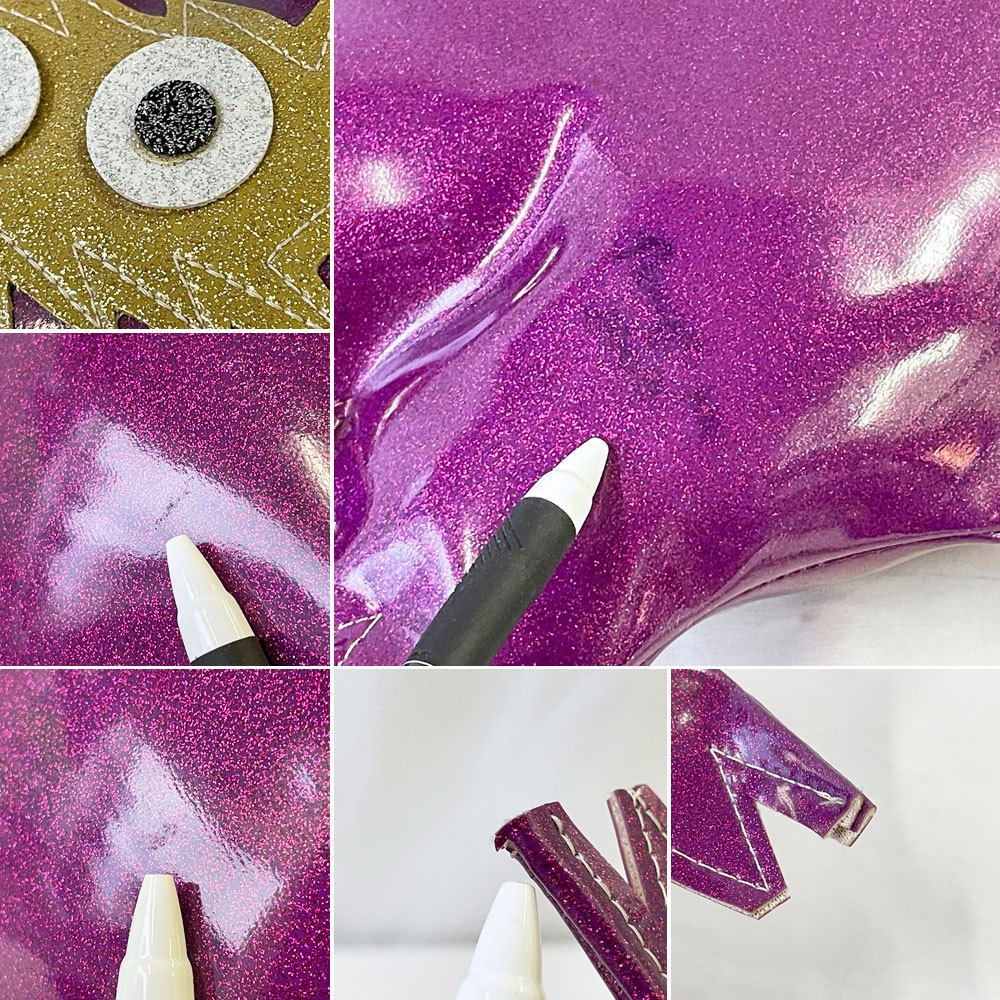ナウガハイド Naugahyde ナウガモンスター Sサイズ メタリックパープル ラメ アメリカ ユニロイヤル社 US版復刻 ◇