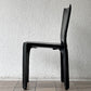 カッシーナ Cassina キャブチェア 412 CAB CHAIR アームレス 本革 ブラック マリオ・ベリーニ MoMA イタリアンモダン 定価￥385,000- ◇