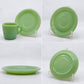 ファイヤーキング Fire King レストランウェアシリーズ ジェダイ Jade-ite ストレート カップ＆ソーサー Straight Cup&Saucer ミルクガラス USビンテージ アンカーホッキング A ●