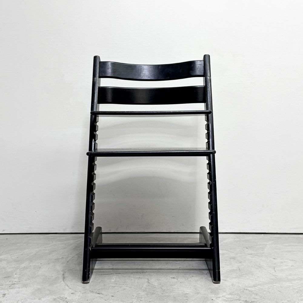 ストッケ STOKKE トリップトラップ TRIPP TRAPP ベビーチェア キッズチェア S/N無し ブラック ノルウェー 北欧家具●