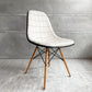 ハーマンミラー Herman Miller サイドシェルチェア サード 3rd ビンテージ FRP アプホルスター ファブリック ヘリンボーン チェック×アイボリー ダウェルベース イームズ ミッドセンチュリー ファブリック張替済♪