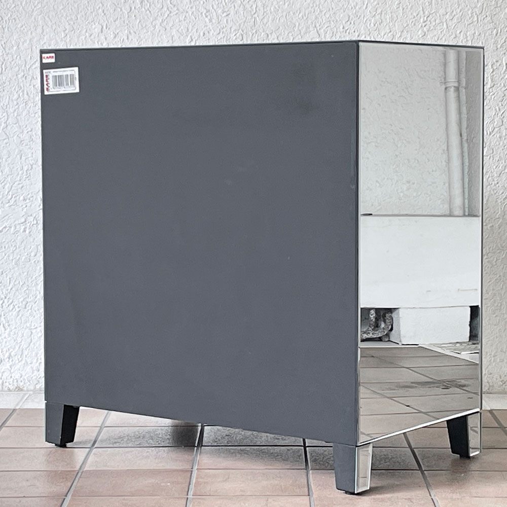カレ KARE ラグジュアリー キャビネット 2Doors 1Drawer ミラー張り ドイツ 廃番 定価104,500円 ◇