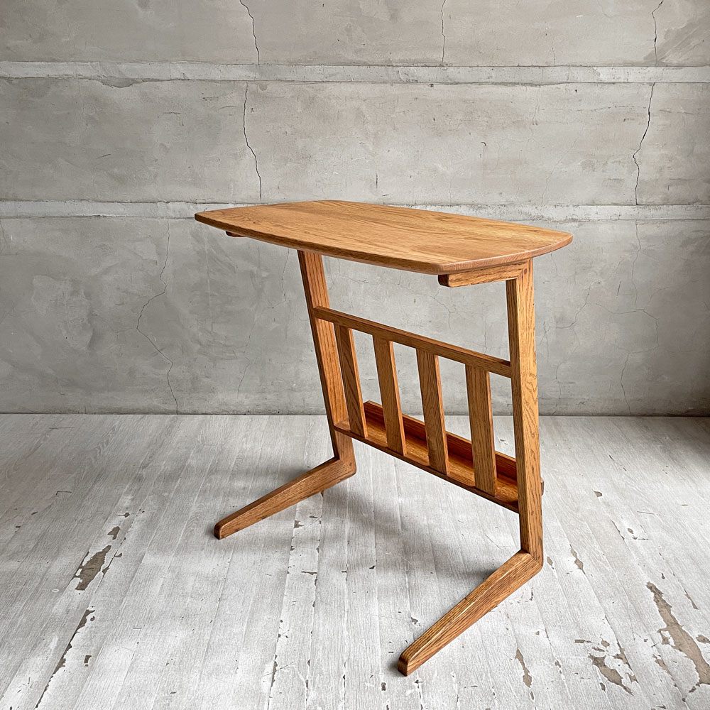 モモナチュラル MOMO Natural サイド B テーブル SIDE B TABLE マガジンラック W55cm オーク無垢材  ♪