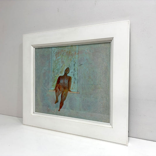 佐藤剛外 油彩画 窓辺の裸婦 油絵 洋画家 童話作家 自由美術協会会員 日本美術家連盟会員 額装品 ●