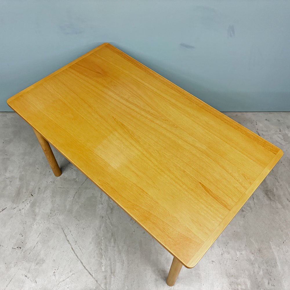 無印良品 MUJI 木製テーブル ダイニングテーブル ラバーウッド材 120×70cm ナチュラルデザイン 参考定価￥39,900- ◎