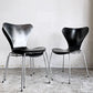 フリッツハンセン Fritz Hansen セブンチェア ブラックラッカー アルネ・ヤコブセン スタッキングチェア デンマーク 1997年製 A ■