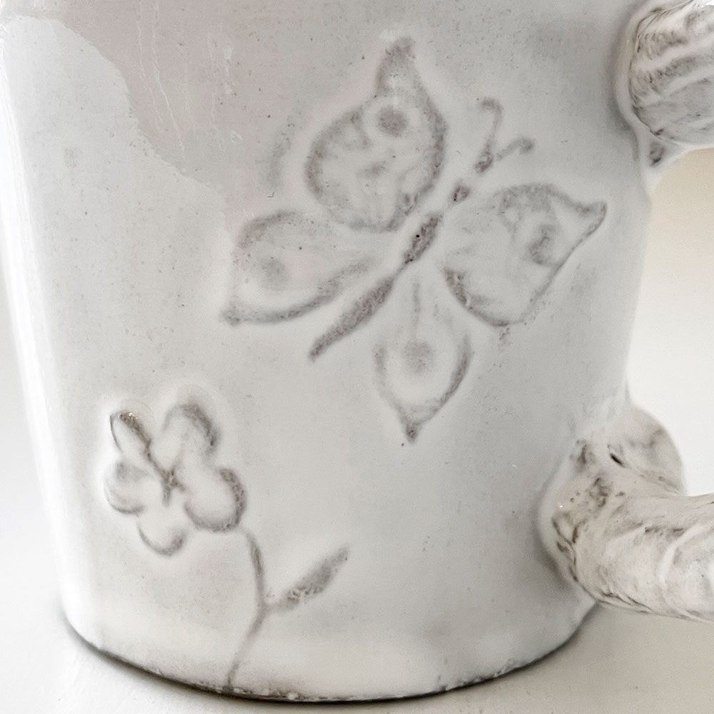 アスティエ・ド・ヴィラット Astier de Villatte フルール Fleurs コーヒーカップ スズラン H7cm ナタリー・レテ フランス 定価￥23,760- ◎