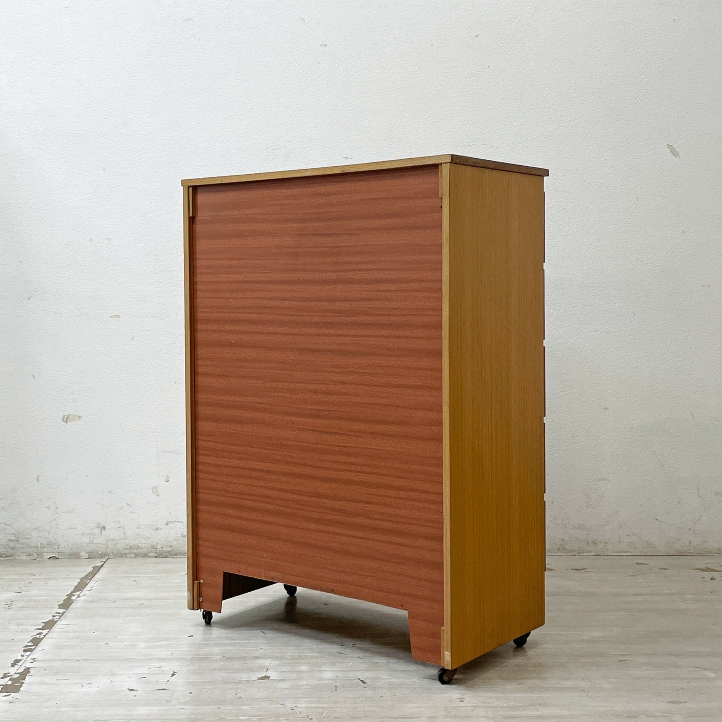 JSサコルファニチャー JS sakol furniture チェスト キャビネット チーク材 5ドロワー 北欧スタイル スコットランド ビンテージ ●