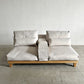 ペットと PETTO フラッフィル フラッフィーソファ Fluffy Sofa 3人掛けソファ W182cm ストーンホワイト アッシュ材 スロープ付 ペット対応 関家具 テーブル欠品 定価￥139,800- 〓