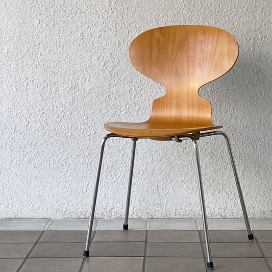 フリッツハンセン Fritz Hansen アントチェア 4本脚 ナチュラルビーチ ラッカー アルネ・ヤコブセン 北欧家具 C ◇