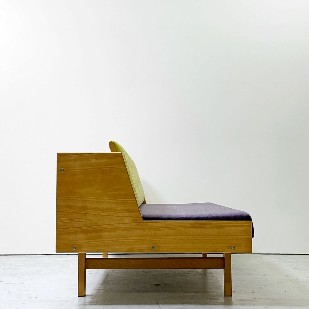 ゲタマ GETAMA GE258 デイベッド 3Pソファ ビーチ材 角脚 ミナペルホネン ドップ タンバリン ウレタンクッション ビンテージ ハンス.J.ウェグナー デンマーク 北欧家具 ●