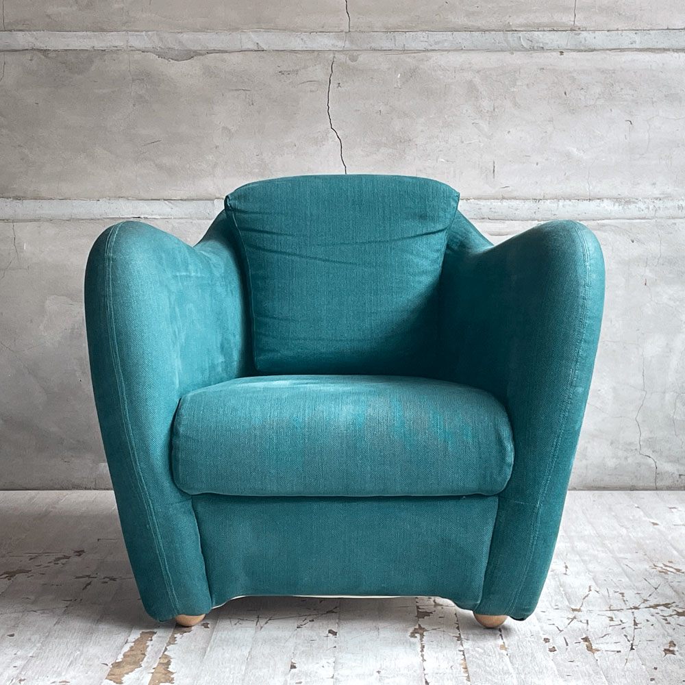 イデー IDEE ミニミラーアームチェア MINI MILLER ARM CHAIR パーソナルチェア シングルソファ ファブリック ビリジアン 廃番カラー ♪