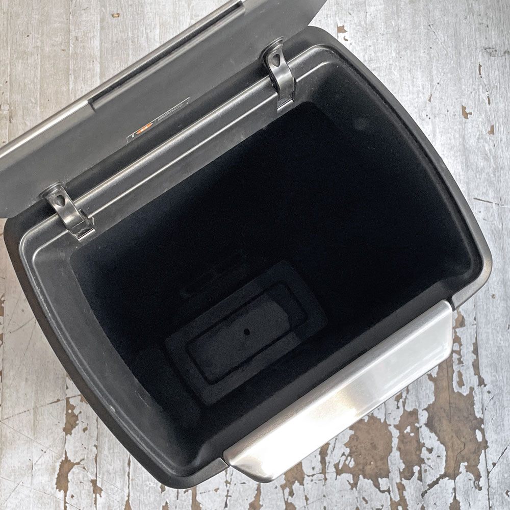 シンプルヒューマン Simple Human レクタンギュラータッチバーカン 30L ダストボックス ゴミ箱 ステンレス シルバー A ♪