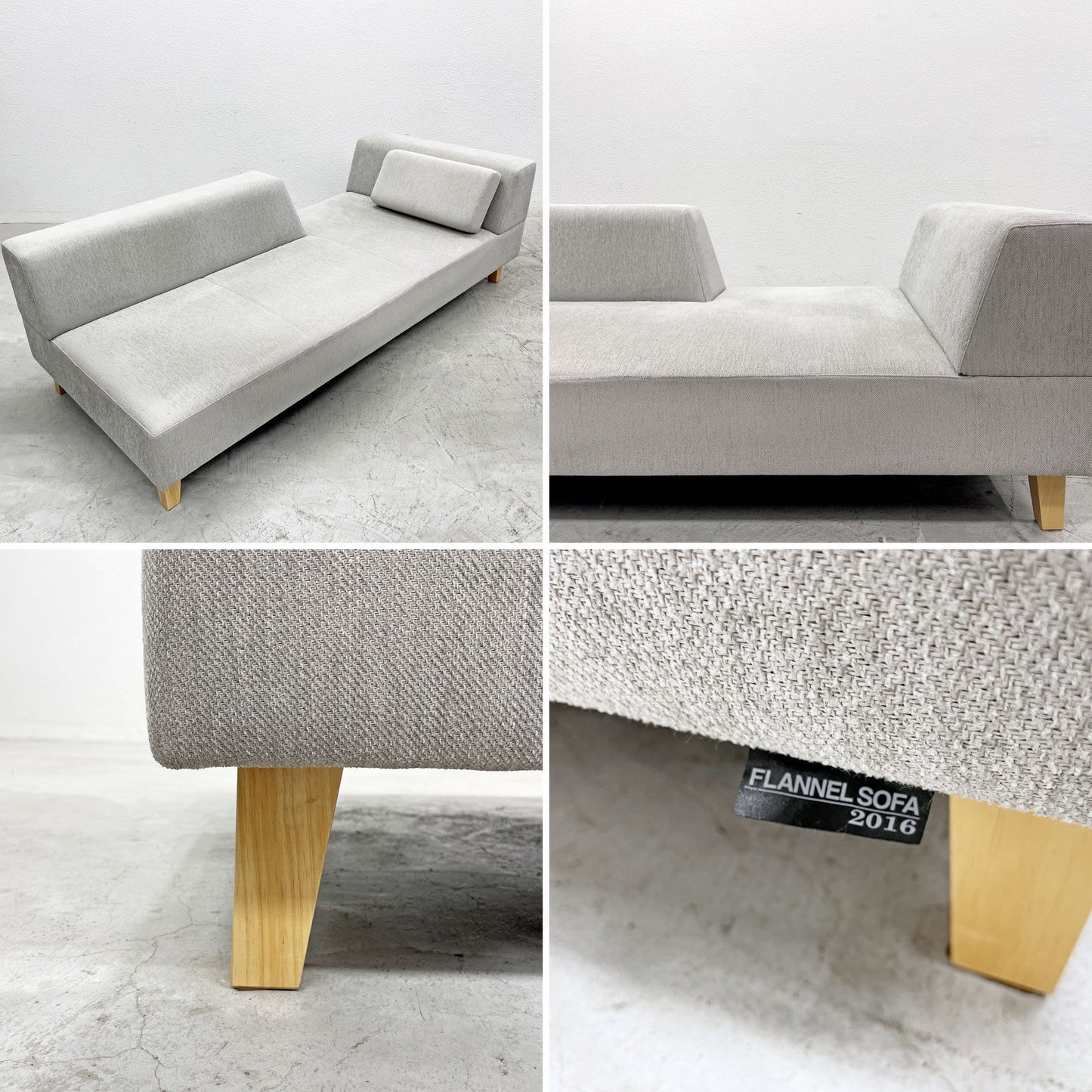 フランネルソファ FLANNEL SOFA ピヴォ PIVO ONE ARM SOFA 片アームソファ ファブリック オットマンセット ナチュラルモダン 〓