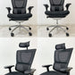 エルゴヒューマン フィット Ergohuman Fit デスクチェア ブラック アルミダイキャスト ヘッドレスト付き IOO-AB-3DHBM-F-KMD-31 オフィスチェア ●