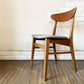 ファーストラップ FARSTRUP サイドチェア No.210 ダイニングチェア チーク材×ビーチ材 ファブリック座面 ライトグレー デンマーク 北欧ビンテージ ◎