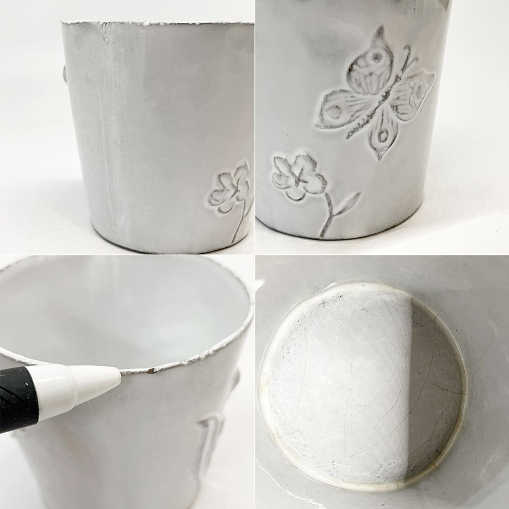 アスティエ・ド・ヴィラット Astier de Villatte フルール Fleurs 陶器 カップ タンブラー 蝶 スズラン フランス  ★