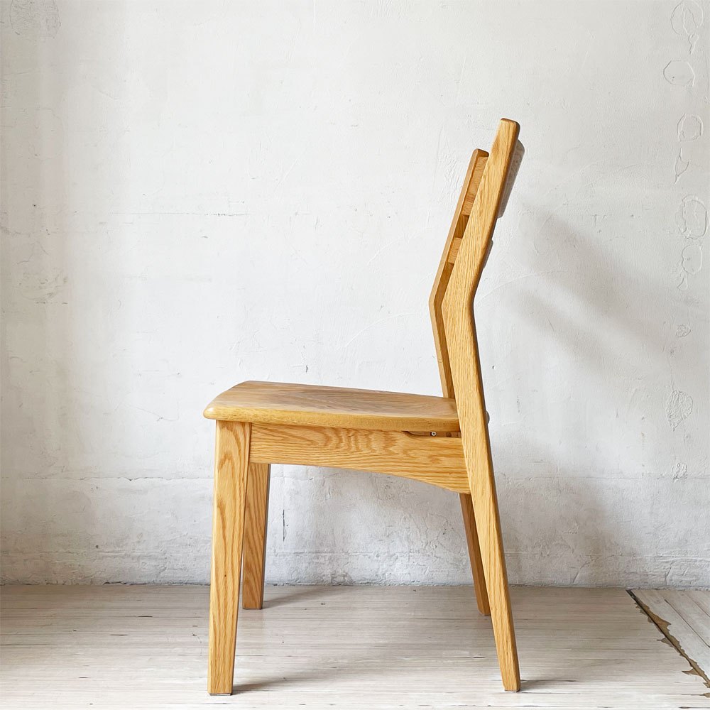 ナガノインテリア NAGANO INTERIOR ハニー Honey ダイニングチェア オーク材 板座 廃盤 B ★