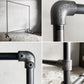 インダストリアルデザイン Industrial Design ハンガーラック 水道管パイプ ガス管 オーダー品 W164cm キャスター付き 店舗什器 ■