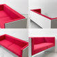 カッシーナイクスシー Cassina ixc. エアーフレーム AIR FRAME 30073 ミッドソファ MID SOFA 3人掛け 2シーター W166cm レッド系 ファブリック デヴィッド・チッパーフィールド ●