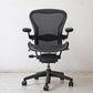 ハーマンミラー Herman Miller アーロンチェア Bサイズ ランバーサポート フル装備 グラファイトベース ビル・スタンフ ＆ ドン・チャドウィック ●