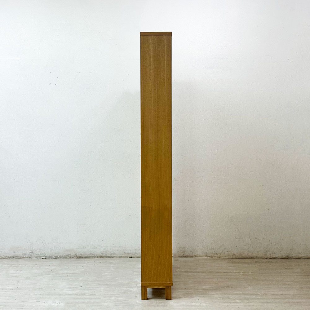 無印良品 MUJI オーク材 薄型ラック ワイド大 W80×D21×H175.5cm 6段 本棚 ブックシェルフ ●