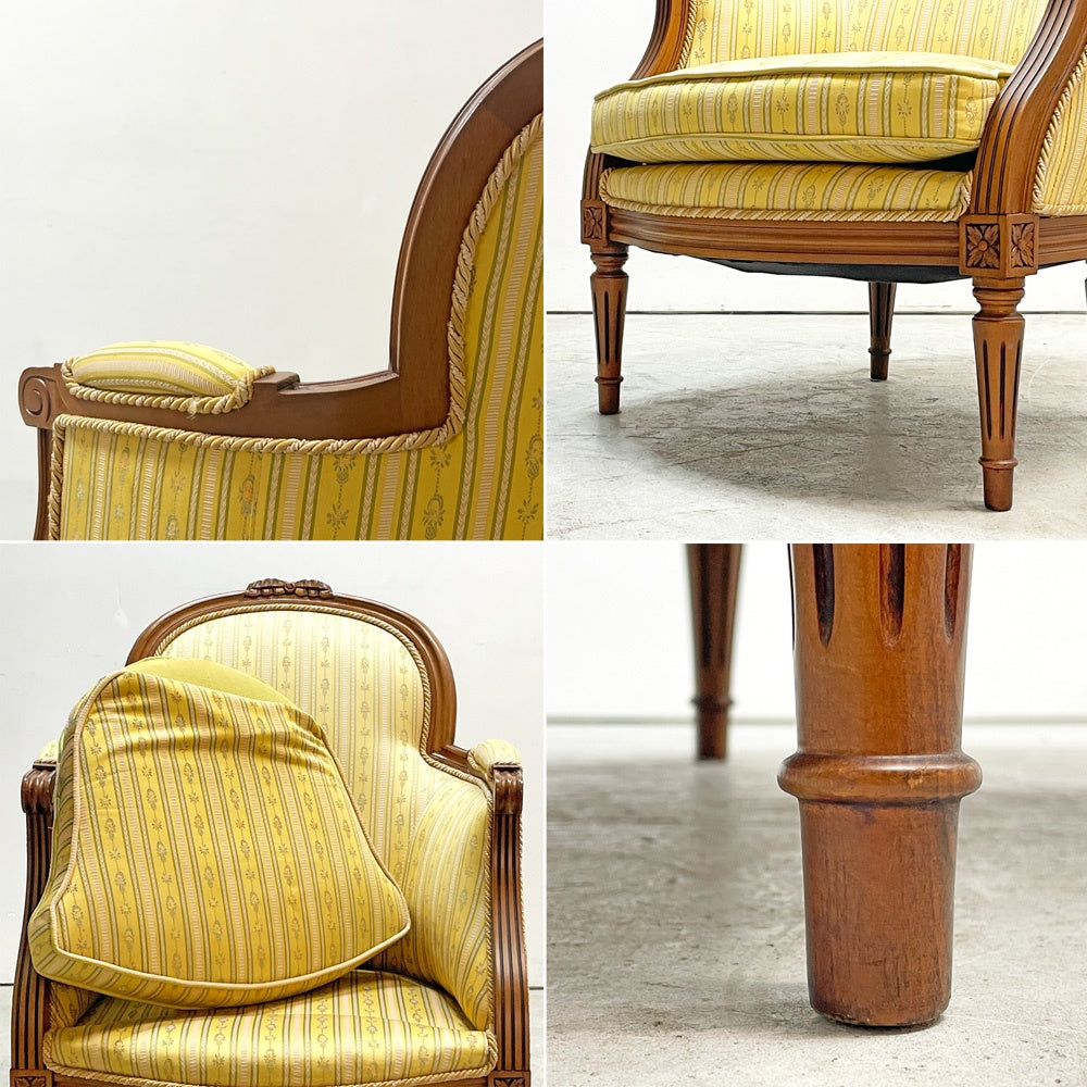 クラシカルデザイン Classical Design  1人掛けソファ ファブリック フルーディング彫り ヨーロピアンクラシカルデザイン A ●