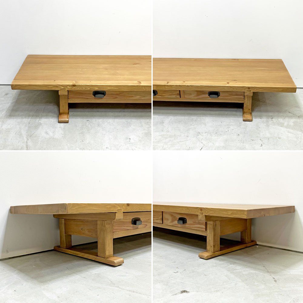 クラッシュゲート CRASH GATE ノットアンティークス knot antiques ゼン ZEN ローボード パイン古材 W170cm 美品 ●
