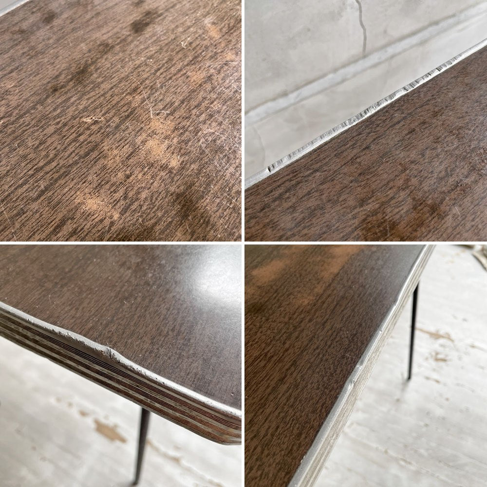 ジャパンビンテージ Japan Vintage デスク サイドテーブル ワークテーブル デコラトップ 鉄脚 インダストリアルテイスト 昭和レトロ  ♪