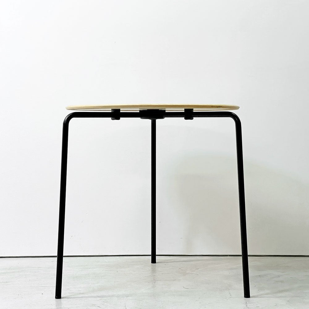 エンゲルブレヒト Engelbrechts ケヴィ KEVI 2010 ダイニングテーブル オーク材 プライウッド カフェテーブル 70cm 3本脚 ヨルゲン・ラスムッセン デンマーク 未使用品 A ●
