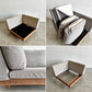 マスターウォール MASTERWAL デニッシュ DANISH SOFA コーナーソファ W94cm ウォールナット無垢材 ファブリック 新品替えカバー付 合計定価￥445,500- 〓